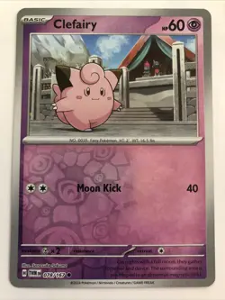 Pokemon TCG Twilight Masquerade Clefairy Reverse Holofoil 078/167 NM - Image 1