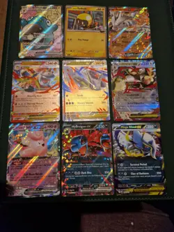 18 X Pokemon Card Bundle Inc: Art Rares Full Arts Pokeballs Radiant EX PROMO - Image 1