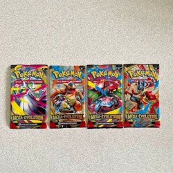ARTSET 4 BOOSTER DE 10 CARTES POKEMON MEGA EVOLUTION ME01 FR NEUF SCELLES - Image 1