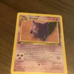 Pokemon TCG Gengar Fossil first edition 20/62 Light Play - Image 2
