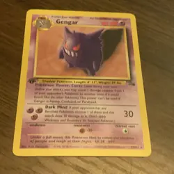 Pokemon TCG Gengar Fossil first edition 20/62 Light Play - Image 3
