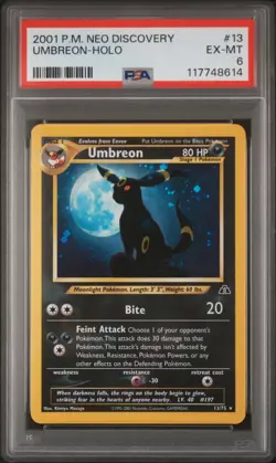 2001 POKEMON NEO DISCOVERY #13 UMBREON-HOLO PSA 6 - Image 1