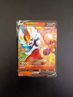 Carte Pokemon PYROBUT 044/264 V Ultra Rare Epee et Bouclier 8 EB08 FR NEUF - Image 1