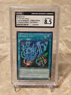 Yu-Gi-Oh Tactical Masters TAMA-EN029 Runick Tip Collector's Rare CGC 8.5 NM/MINT - Image 1
