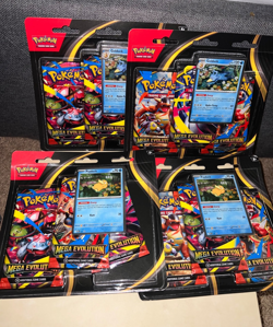Lot of 4 Packs of Pokemon Mega Evolution - 3 Pack Blister with Promo Card - Image 2