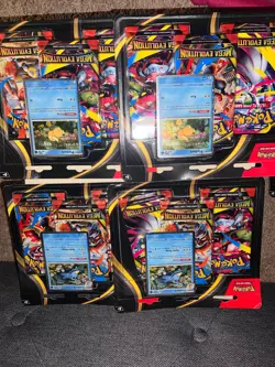 Lot of 4 Packs of Pokemon Mega Evolution - 3 Pack Blister with Promo Card - Image 4