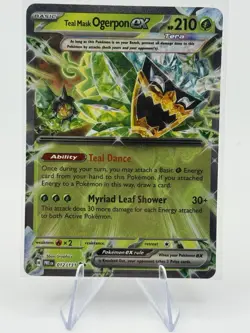 Ogerpon EX 12/131 Pokemon TCG Prismatic Evolutions Full Holo Card Teal Mask - Image 1