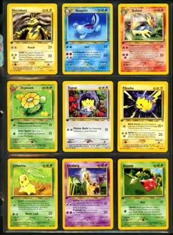 2000 Pokemon 1ST EDITION Neo Genesis NON HOLO Set Cards Lot Grey Stamp Error NM+ - Image 2