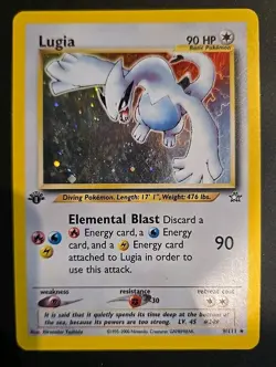 Pokemon Neo Genesis Lugia TCG 9/111 First Edition Holo Rare WOTC Pokemon Card - Image 1