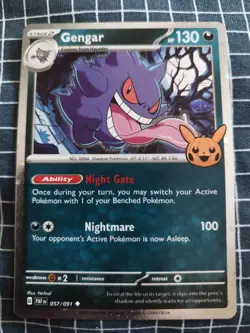 2024 Pokemon Gengar Trick or Trade Cosmos Holo #057/091 Halloween Card - Image 1