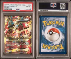 2017 Mega Powers Collection Full Art Mega M Lucario EX Promo #55a/111 PSA 8 Card - Image 3