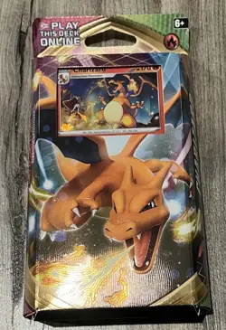 NEW Sealed Pokemon TCG: Sword & Shield Vivid Voltage Charizard Theme Deck Cards - Image 1