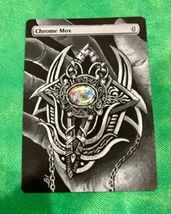Chrome Mox MTG Altered art MAGIC Hand Painted Card -art-dark- - Image 1