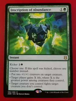 1x Inscription of Abundance | Zendikar Rising | MTG Magic Cards - Image 1