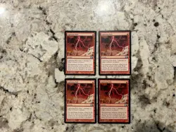 Mtg Lightning Bolt x4 - Magic the Gathering Lightning Bolt Playset LP - Image 1