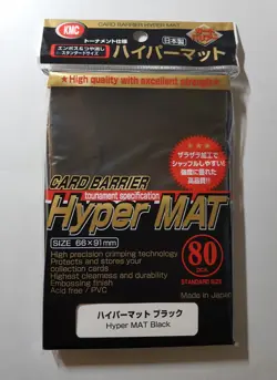 KMC Hyper Matte Black Sleeves - 80 Count - MAT MTG Magic Gathering Pokemon - Image 1