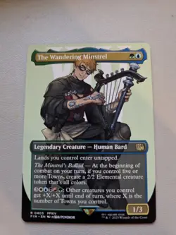 MTG The Wandering Minstrel (Borderless) x1 NM from Final Fantasy - Image 1