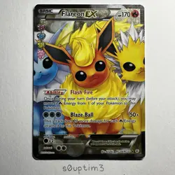 Pokemon TCG - Flareon EX RC28/RC32 Ultra Rare XY Generations Radiant Collection - Image 1
