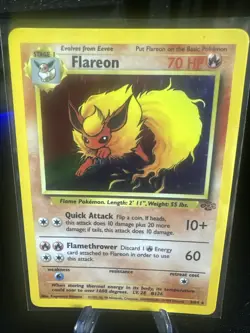 Pokemon TCG Flareon Jungle 3/64 Holo Unlimited Holo Rare - Image 1
