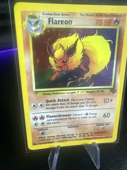 Pokemon TCG Flareon Jungle 3/64 Holo Unlimited Holo Rare - Image 2
