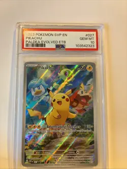 PSA 10 Pikachu 027 SVP 2023 Pokemon Paldea Evolved ETB Black Star Promo GEM MINT - Image 2