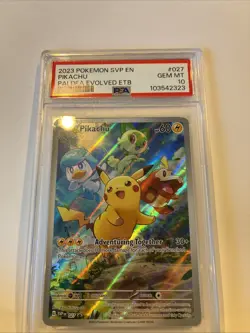 PSA 10 Pikachu 027 SVP 2023 Pokemon Paldea Evolved ETB Black Star Promo GEM MINT - Image 3