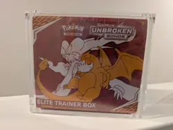💎Pokemon TCG Sun & Moon Unbroken Bonds Elite Trainer Box SEALED w/Acrylic Case - Image 1