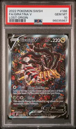 2022 POKEMON SWORD & SHIELD LOST ORIGIN #186 FULL ART/GIRATINA V PSA 10 - Image 1