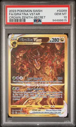 2023 POKEMON SWORD & SHIELD CROWN ZENITH SECRET FULL ART/GIRATINA VSTAR PSA 10 - Image 1