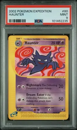 2002 Pokemon Expedition 80 Haunter PSA 9 Mint - Image 1