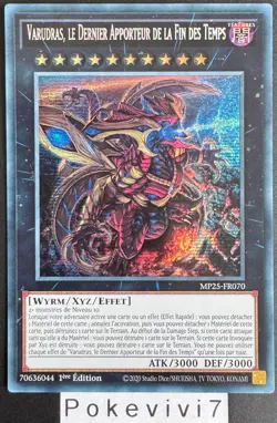 Carte YU-GI-OH! VARUDRAS, LE DERNIER APPORTEUR DE LA MP25-FR070 Secret Rare NEUF - Image 1