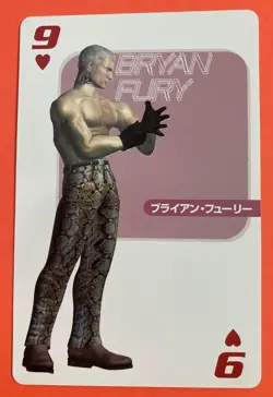 Bryan Fury Hearts 9 Namco Limited Japanese Tekken 3 Card game - Image 1