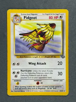 Pidgeot 24/64 Base Set Series Jungle RARE 1999 Pokemon TCG Card WOTC MP - Image 1