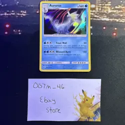 Pokemon Aurorus 28/131 Rare Sm-Forbidden Light Holo Card Near Mint Condition - Image 1