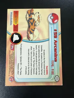 ARCANINE #59 - Topps SERIES Pokemon Card - RED LOGO - NON-HOLO - Image 2