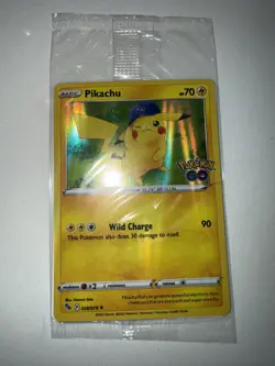 Pokemon Go Pikachu Promo Holo Trading Card 028/078 Sealed - Image 1