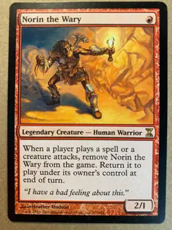 MTG 1x Norin the Wary Time Spiral Modern Magic the Gathering Card x1 NM - Image 1
