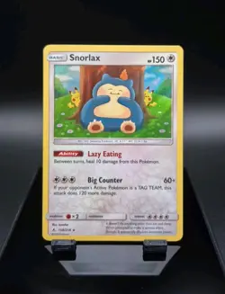Pokemon Card - Snorlax 158/214 - SM Unbroken Bonds - Holo Rare - Image 1