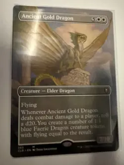 Ancient Gold Dragon (Borderless) Commander Legends: Battle for Baldur's Gate... - Image 1