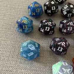 MAGIC Huge Lot Of 30 Die Dice Final Fantasy Crystal Blue And So Much More MTG - Image 2