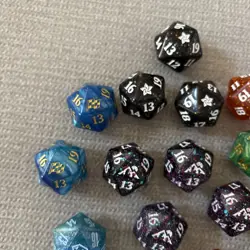 MAGIC Huge Lot Of 30 Die Dice Final Fantasy Crystal Blue And So Much More MTG - Image 3