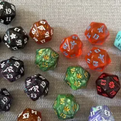 MAGIC Huge Lot Of 30 Die Dice Final Fantasy Crystal Blue And So Much More MTG - Image 4