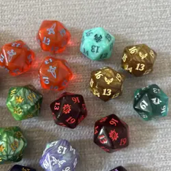 MAGIC Huge Lot Of 30 Die Dice Final Fantasy Crystal Blue And So Much More MTG - Image 5