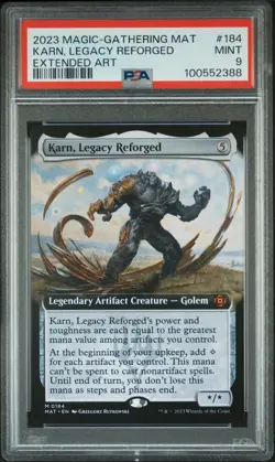 MTG Karn, Legacy Reforged Extended Art March of the Machine: The Aftermath PSA 9 - Image 1