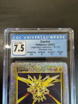 Zapdos 19/110 Reverse Holo Legendary Collection Pokemon Card CGC 7.5 - Image 2