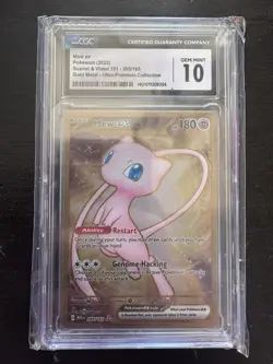 Pokemon Card - Mew ex - 205/165 - Scarlet & Violet 151 Gold Metal CGC 10 - Image 1