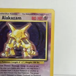 Alakazam 1/102 Base Set Holo Rare Vintage 1999 Pokemon Card - Image 3