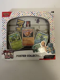 Pokemon TCG Scarlet & Violet 151 Poster Collection Box 3 Packs New Sealed 820650853166 - Image 1