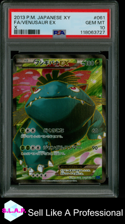 FA/VENUSAUR EX X POKEMON JAPANESE XY 2013 061 PSA 10 - Image 1