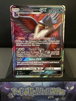 Pokemon card Honchkrow GX 109/214 SM Unbroken Bonds Half Art NM - Image 1